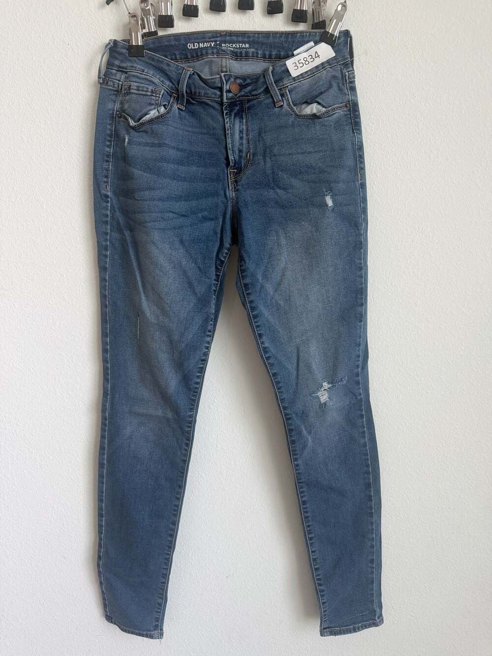 Old Navy Rockstar Mid-Rise Distressed Skinny Jeans